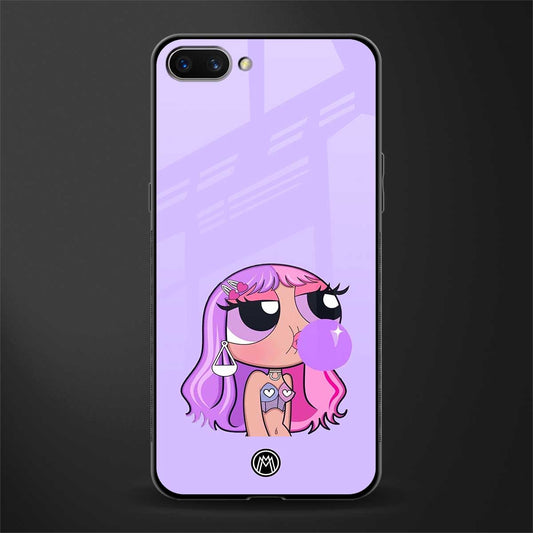 purple chic powerpuff girls glass case for oppo a3s image