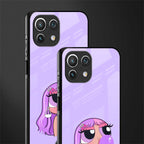 purple chic powerpuff girls glass case for mi 11 lite image-2
