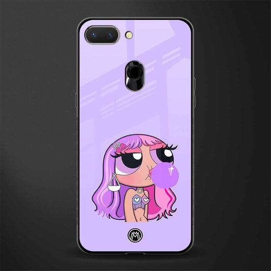 purple chic powerpuff girls glass case for oppo a5 image