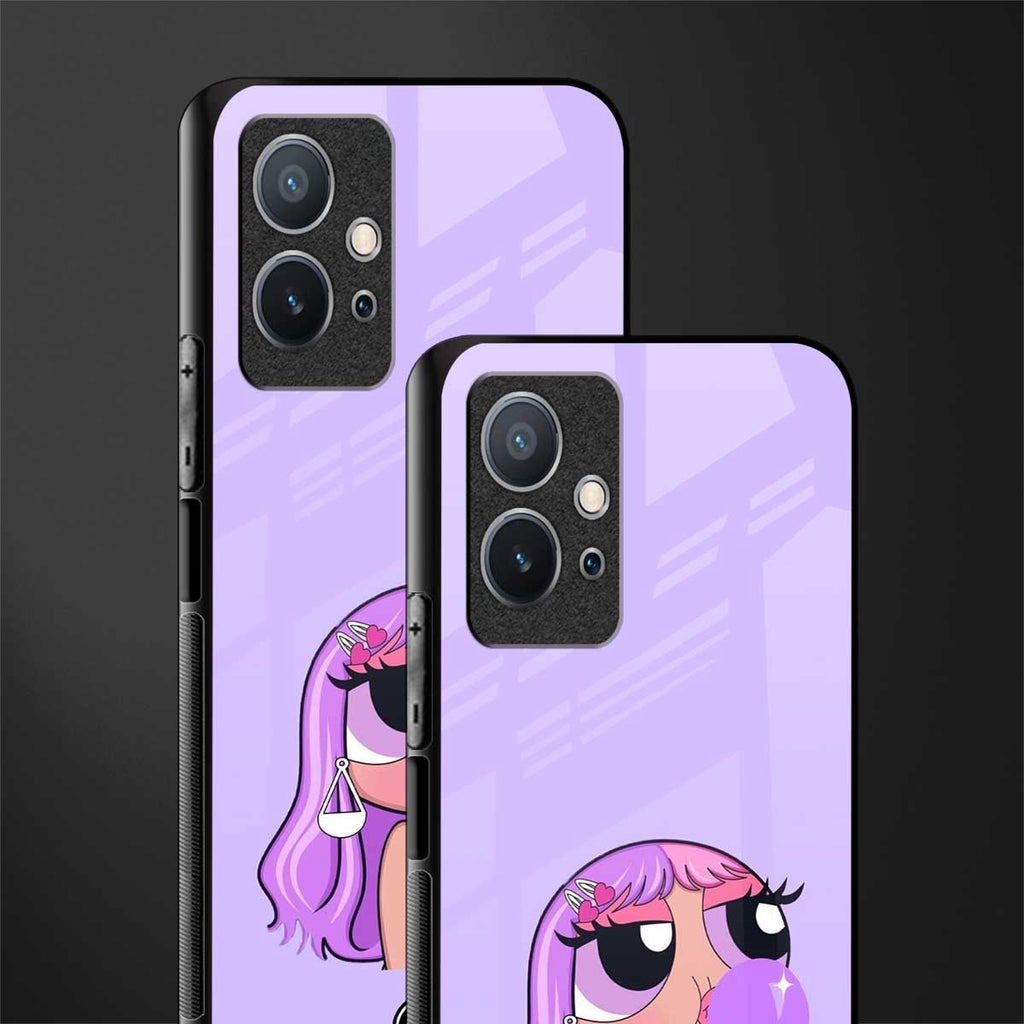 purple chic powerpuff girls glass case for vivo y75 5g image-2