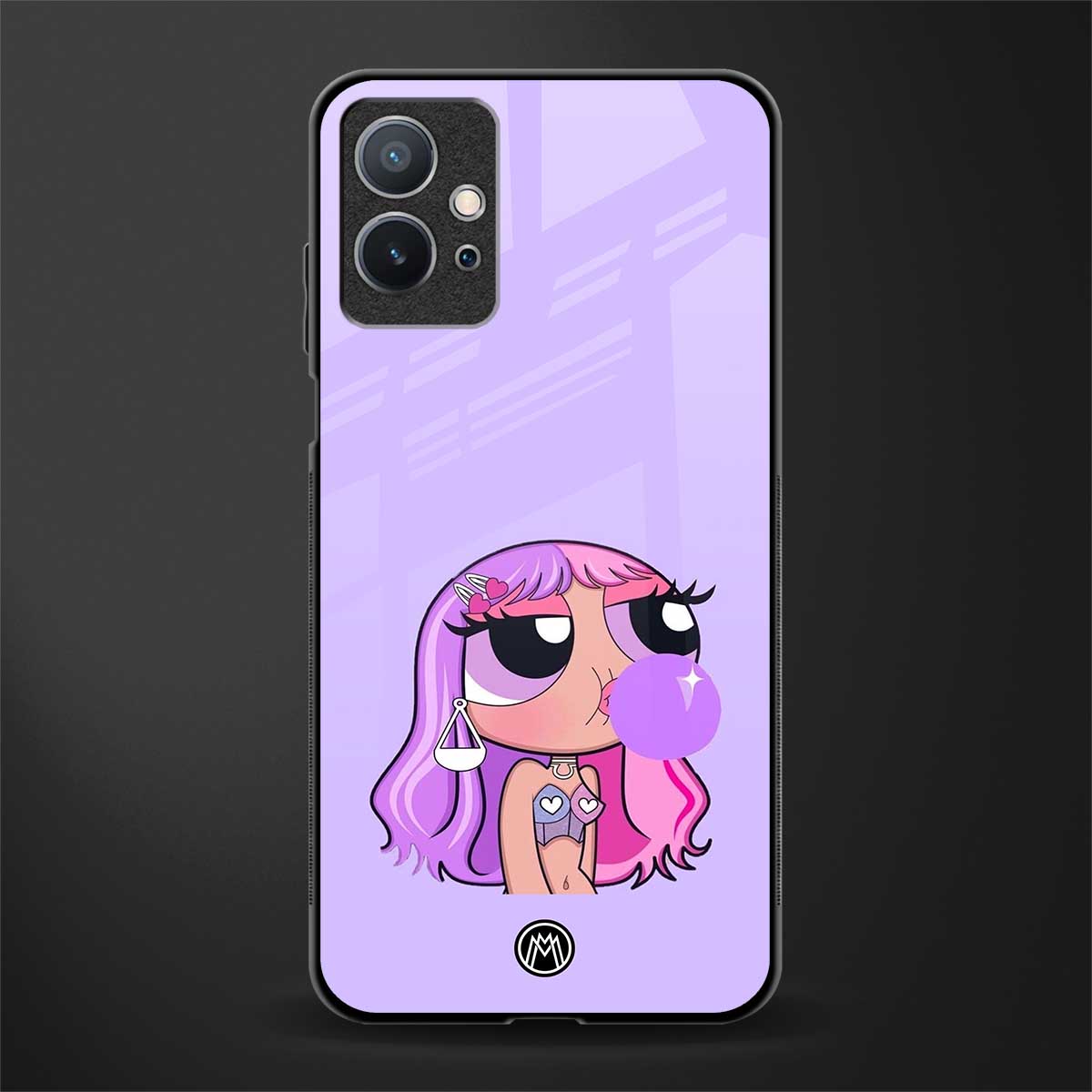 purple chic powerpuff girls glass case for vivo t1 5g image