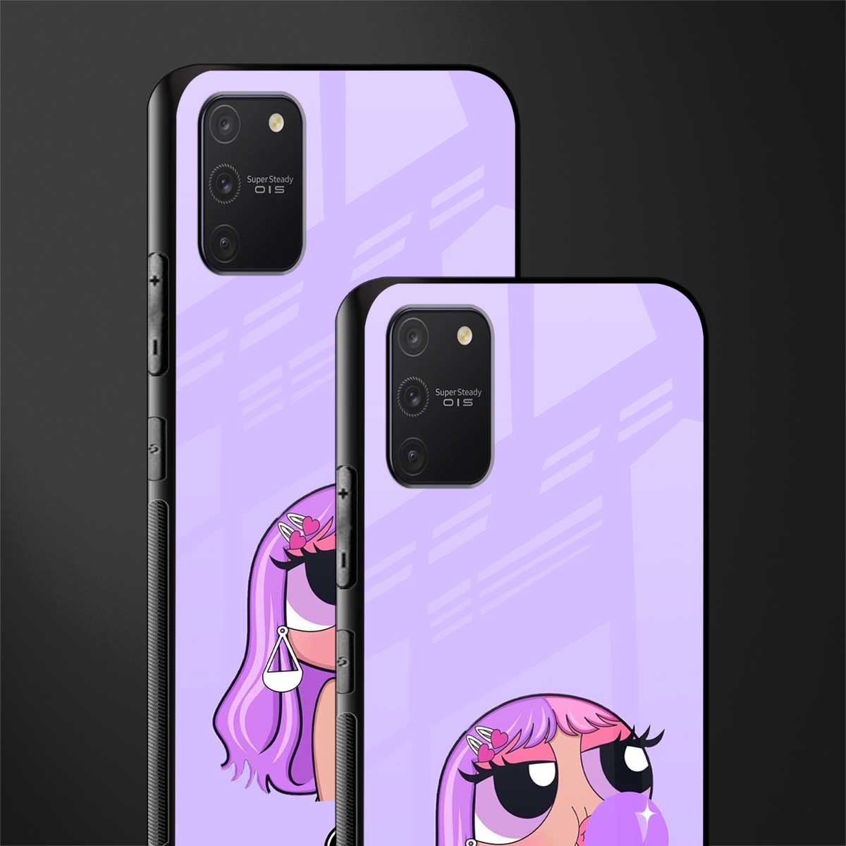 purple chic powerpuff girls glass case for samsung galaxy a91 image-2