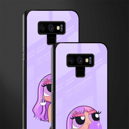 purple chic powerpuff girls glass case for samsung galaxy note 9 image-2