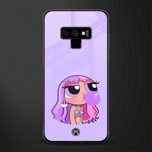 purple chic powerpuff girls glass case for samsung galaxy note 9 image