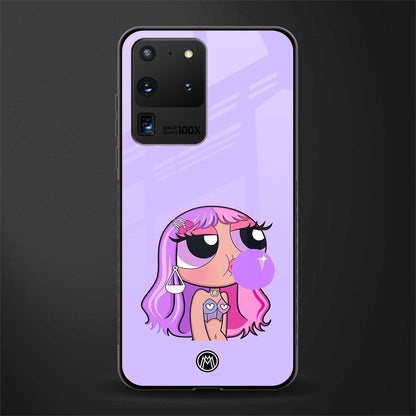 purple chic powerpuff girls glass case for samsung galaxy s20 ultra image