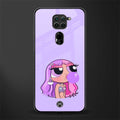 purple chic powerpuff girls glass case for redmi note 9 image