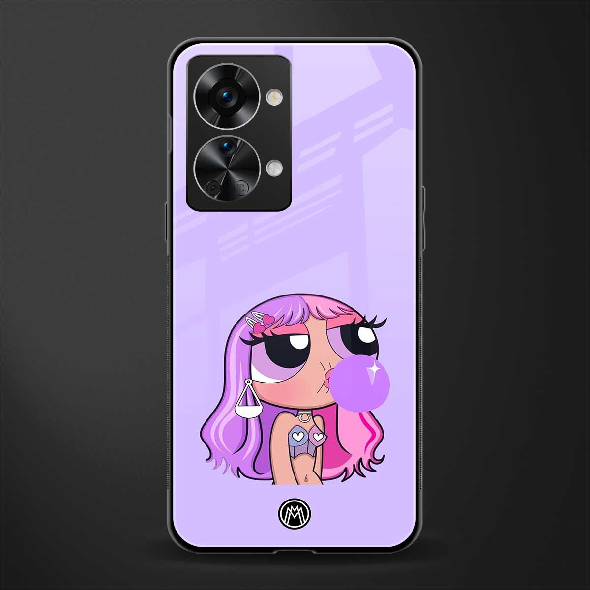 purple chic powerpuff girls glass case for phone case | glass case for oneplus nord 2t 5g