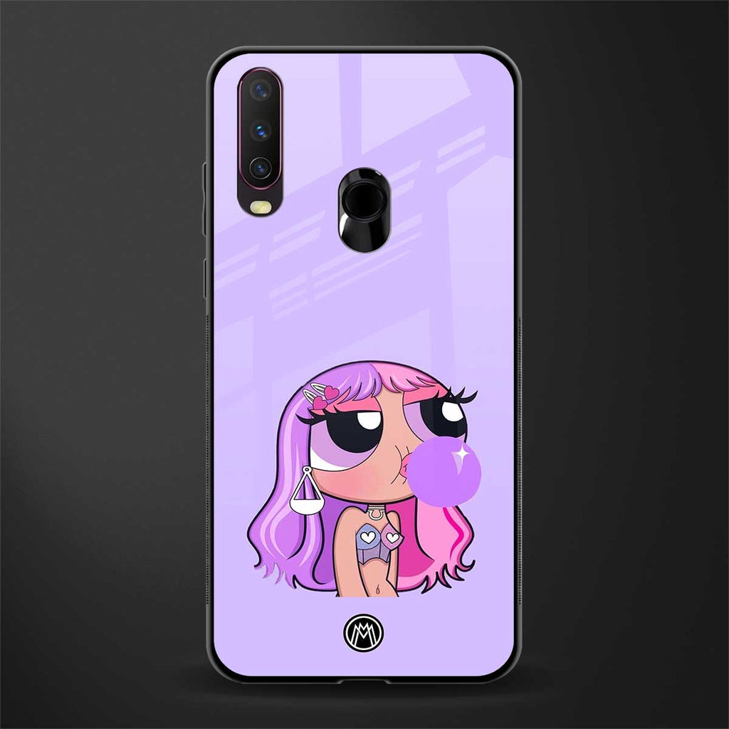 purple chic powerpuff girls glass case for vivo y12 image