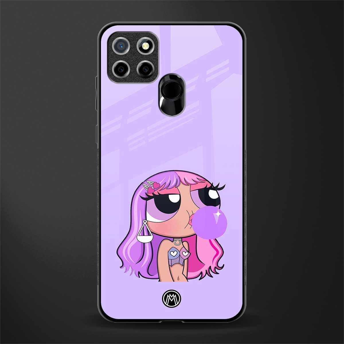 purple chic powerpuff girls glass case for realme narzo 20 image