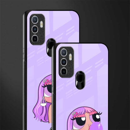 purple chic powerpuff girls glass case for oppo a53 image-2