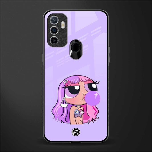 purple chic powerpuff girls glass case for oppo a53 image