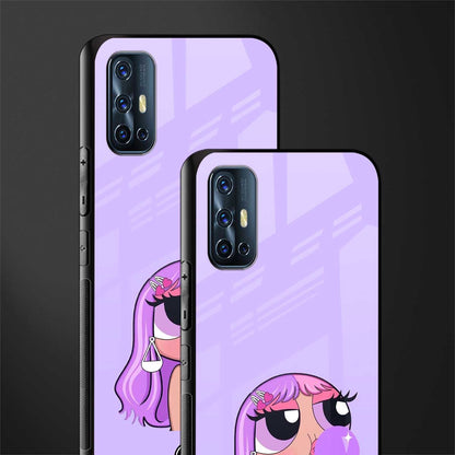 purple chic powerpuff girls glass case for vivo v17 image-2