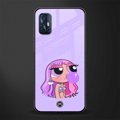 purple chic powerpuff girls glass case for vivo v17 image