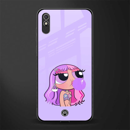 purple chic powerpuff girls glass case for redmi 9a image
