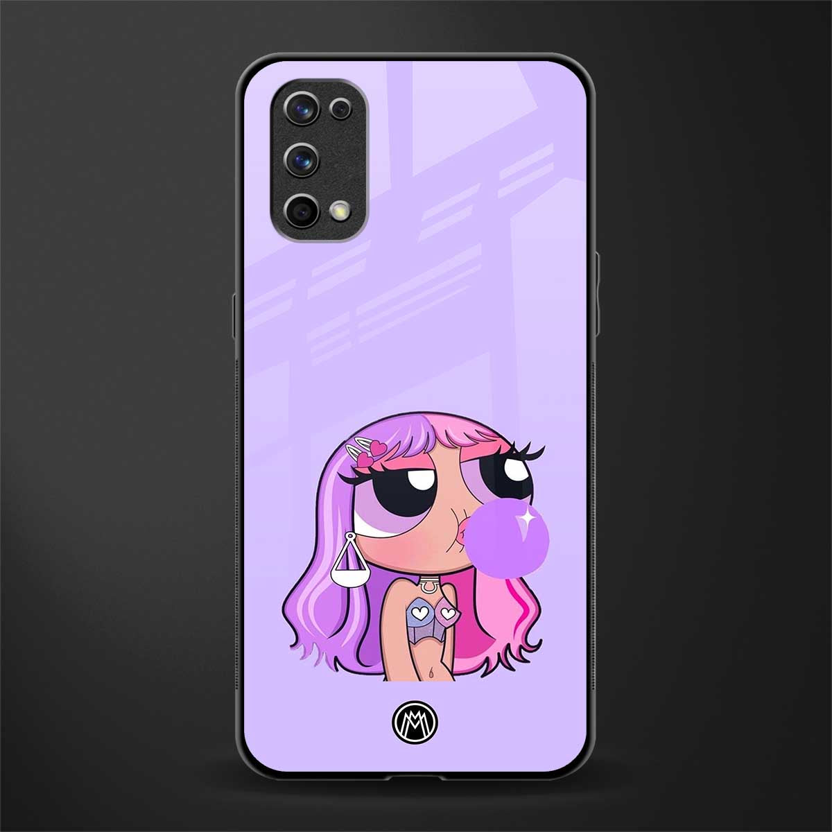 purple chic powerpuff girls glass case for realme 7 pro image