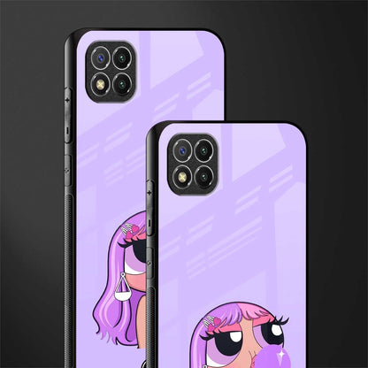 purple chic powerpuff girls glass case for poco c3 image-2