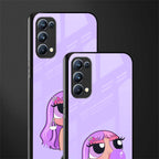 purple chic powerpuff girls glass case for oppo reno 5 pro image-2