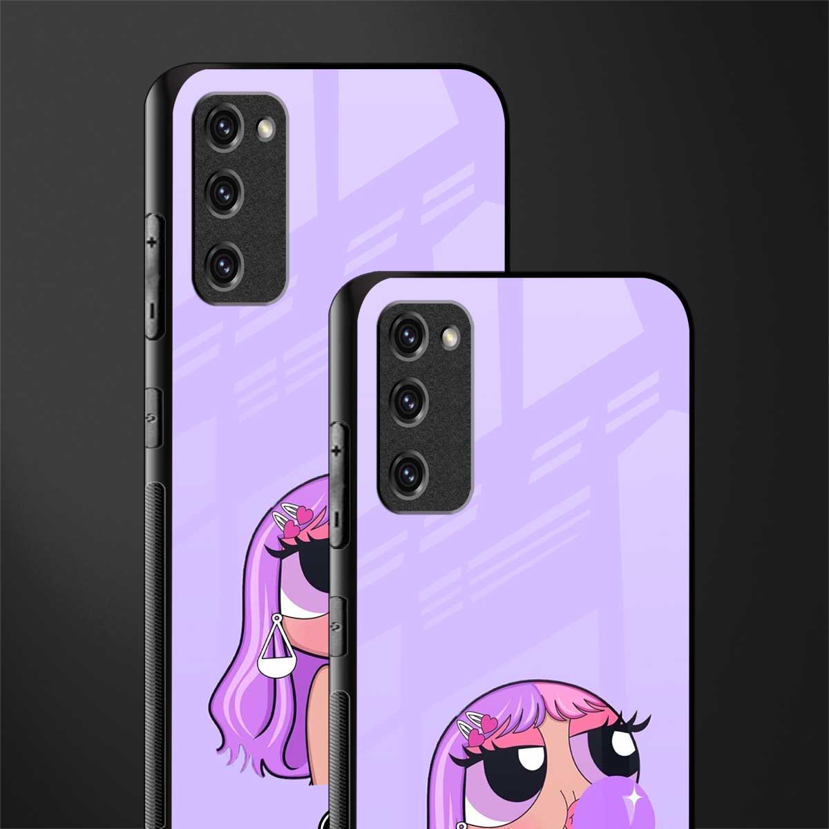 purple chic powerpuff girls glass case for samsung galaxy s20 fe image-2