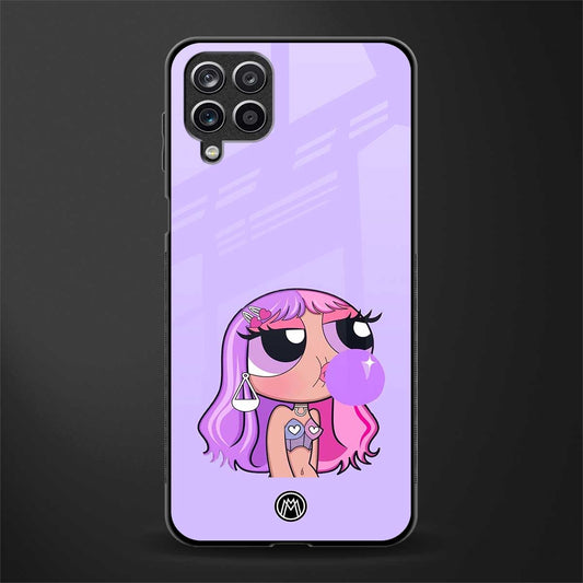 purple chic powerpuff girls glass case for samsung galaxy m42 5g image