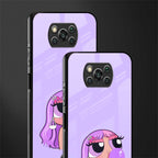 purple chic powerpuff girls glass case for poco x3 image-2