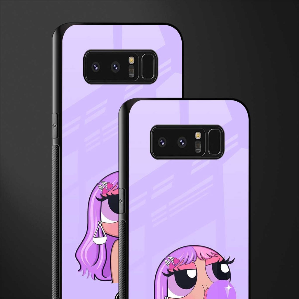 purple chic powerpuff girls glass case for samsung galaxy note 8 image-2