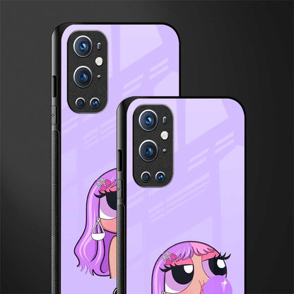purple chic powerpuff girls glass case for oneplus 9 pro image-2