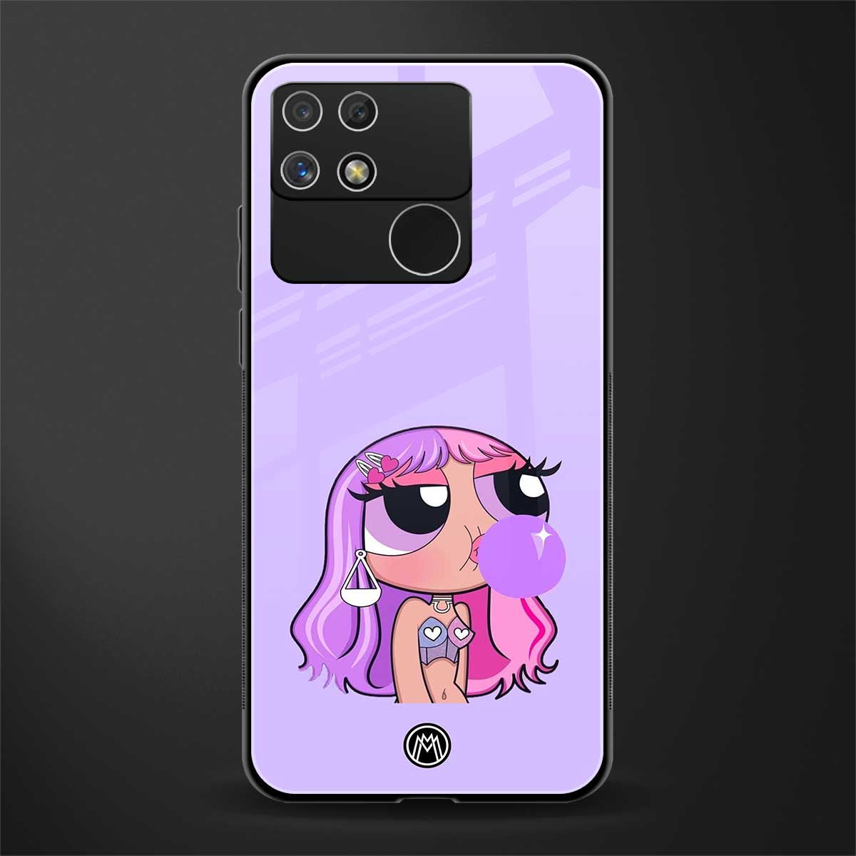 purple chic powerpuff girls back phone cover | glass case for realme narzo 50a