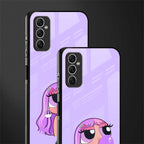 purple chic powerpuff girls glass case for samsung galaxy m52 5g image-2
