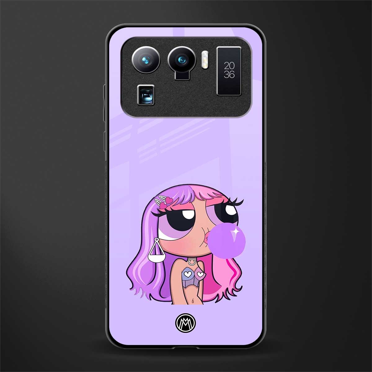 purple chic powerpuff girls glass case for mi 11 ultra 5g image