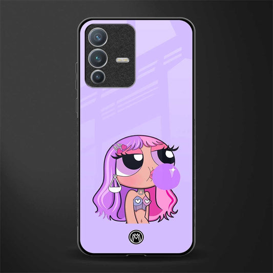 purple chic powerpuff girls glass case for vivo v23 pro 5g image