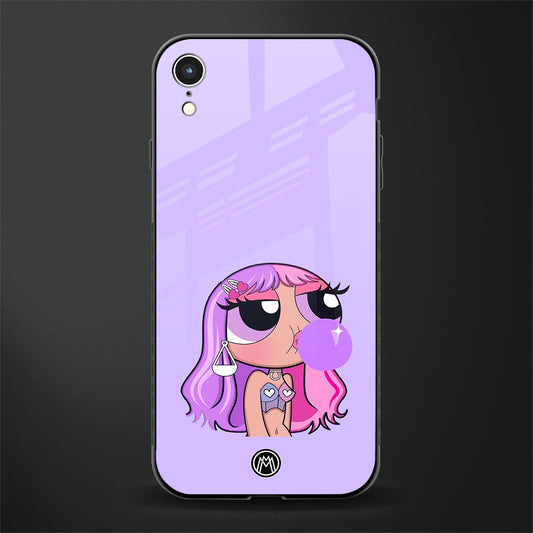 purple chic powerpuff girls glass case for iphone xr image