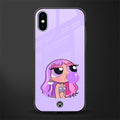 purple chic powerpuff girls glass case for iphone xs image
