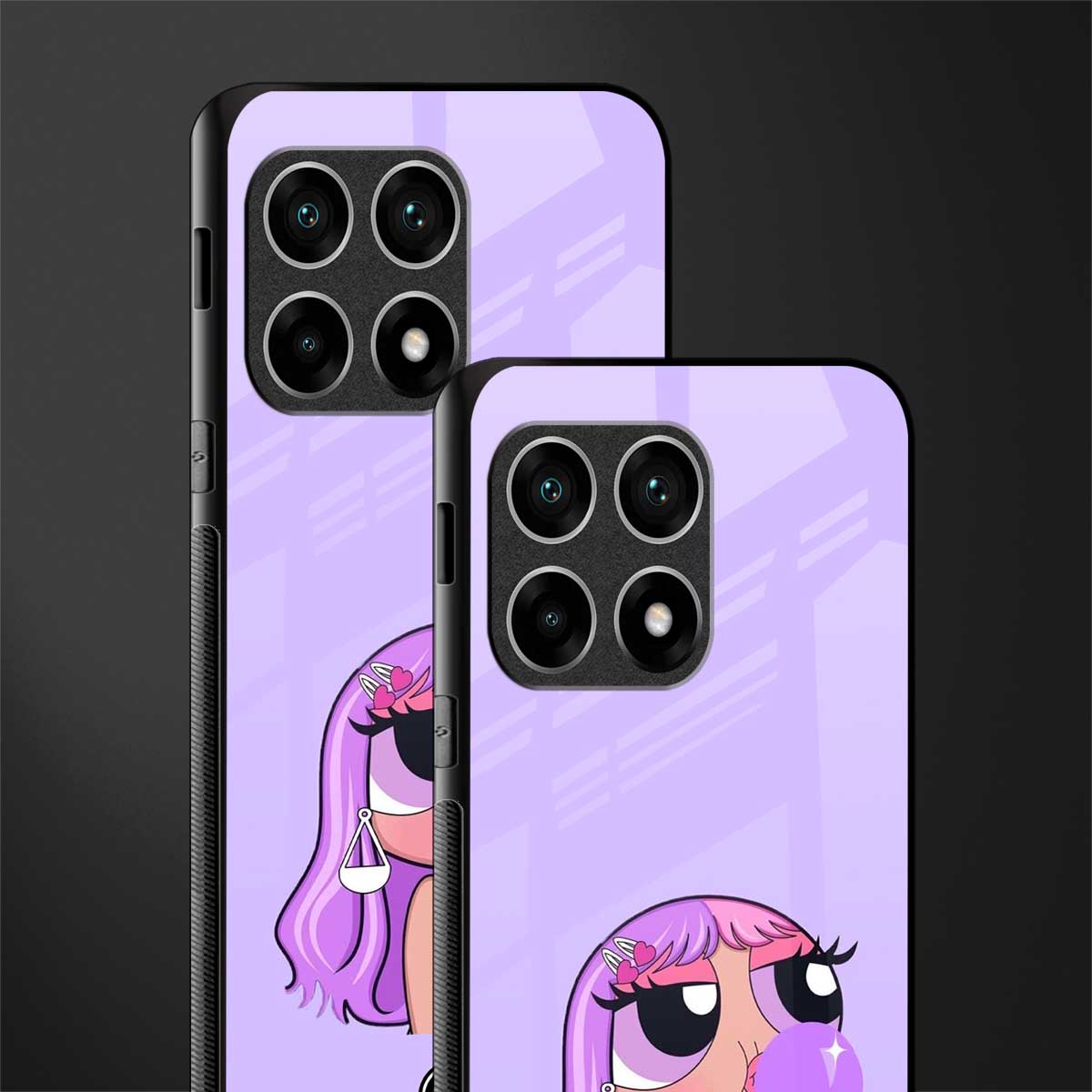 purple chic powerpuff girls glass case for oneplus 10 pro 5g image-2