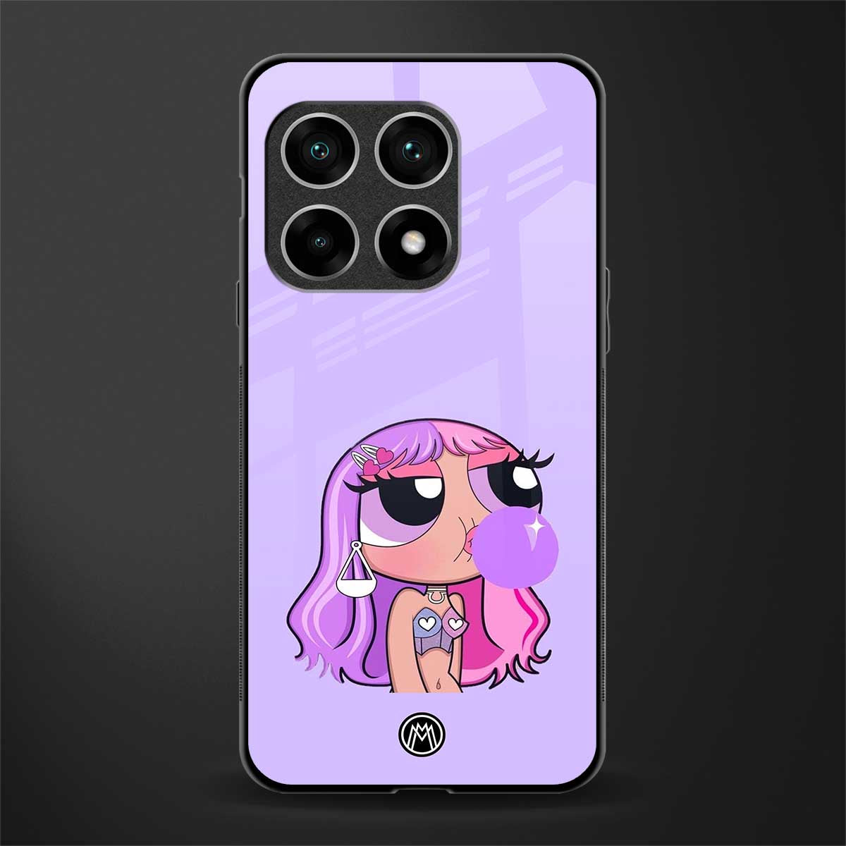 purple chic powerpuff girls glass case for oneplus 10 pro 5g image