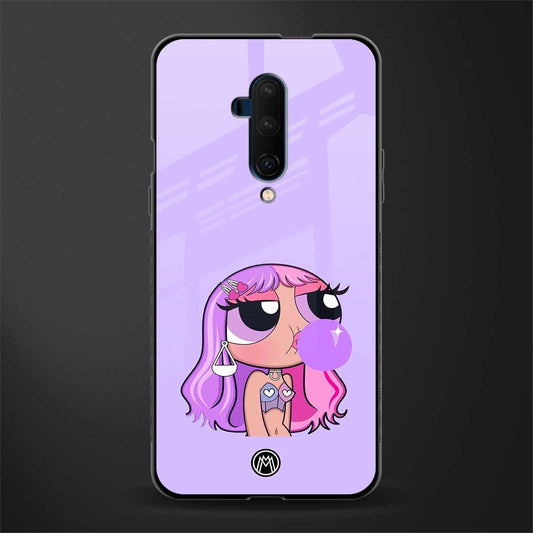 purple chic powerpuff girls glass case for oneplus 7t pro image