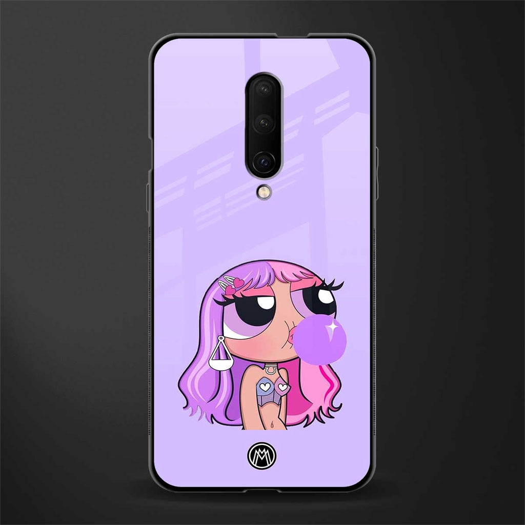 purple chic powerpuff girls glass case for oneplus 7 pro image