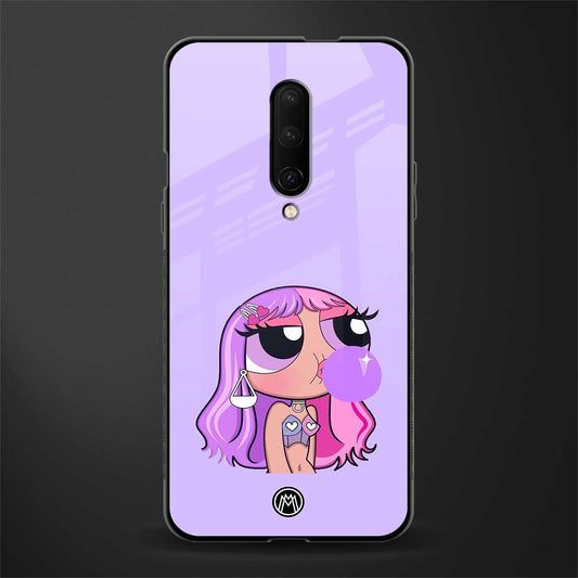 purple chic powerpuff girls glass case for oneplus 7 pro image