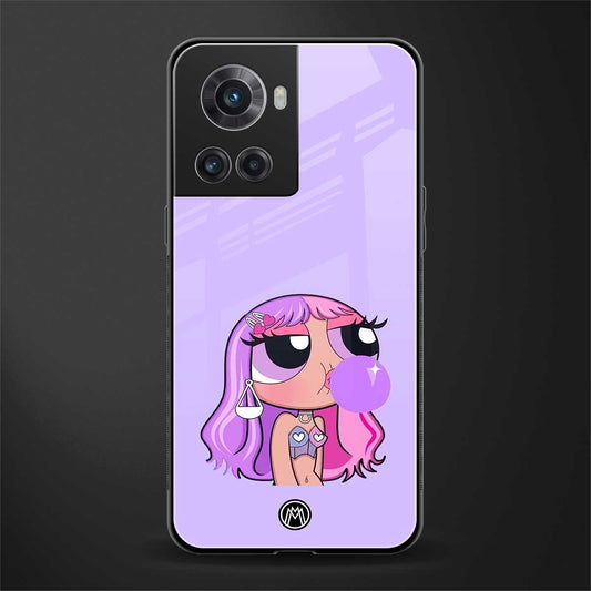 purple chic powerpuff girls back phone cover | glass case for oneplus 10r 5g