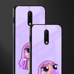 purple chic powerpuff girls glass case for oneplus 7 image-2