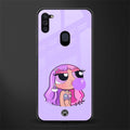 purple chic powerpuff girls glass case for samsung a11 image