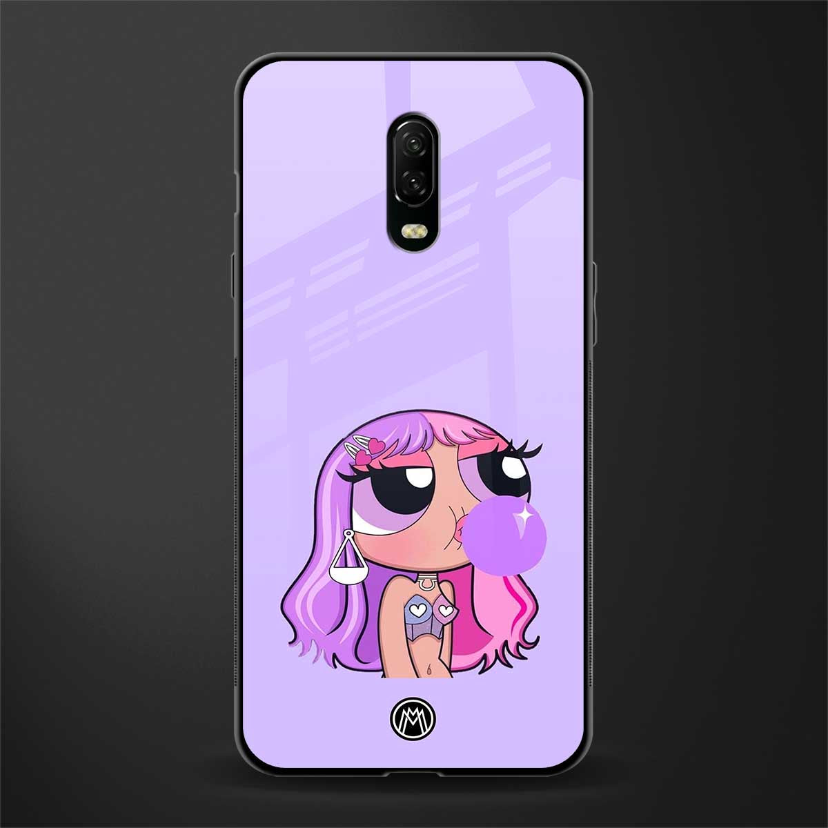 purple chic powerpuff girls glass case for oneplus 6t image