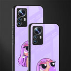purple chic powerpuff girls back phone cover | glass case for xiaomi 12 pro