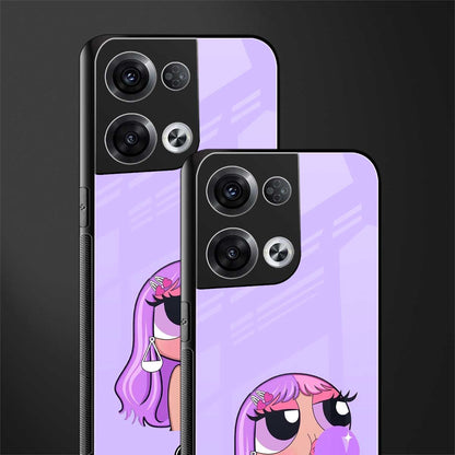 purple chic powerpuff girls back phone cover | glass case for oppo reno 8