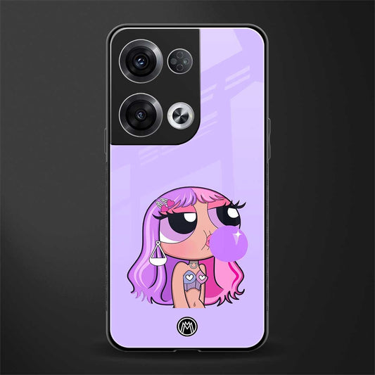 purple chic powerpuff girls back phone cover | glass case for oppo reno 8