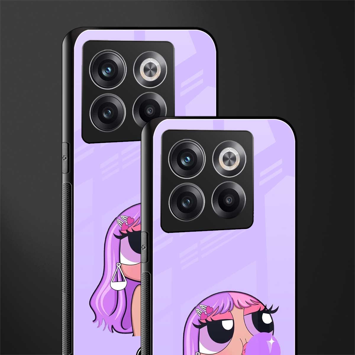 purple chic powerpuff girls back phone cover | glass case for oneplus 10t