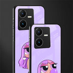 purple chic powerpuff girls back phone cover | glass case for vivo y22