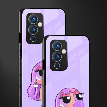 purple chic powerpuff girls back phone cover | glass case for oneplus 9