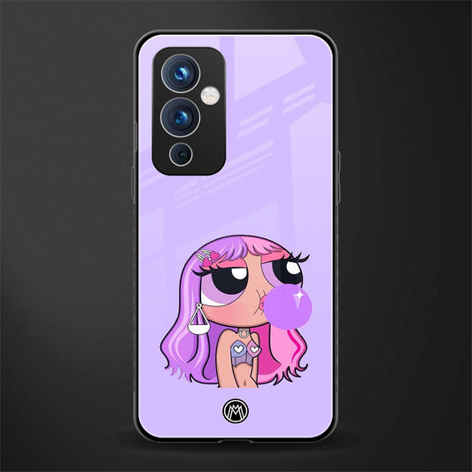 purple chic powerpuff girls back phone cover | glass case for oneplus 9