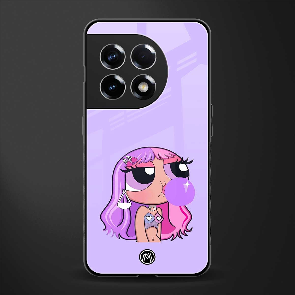 purple chic powerpuff girls back phone cover | glass case for oneplus 11r