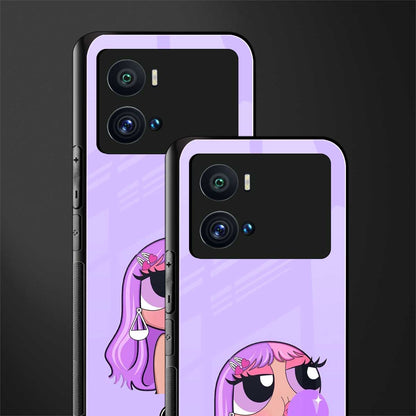 purple chic powerpuff girls back phone cover | glass case for iQOO 9 Pro